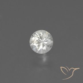 Safira Branco Natural 0.43ct, Redondo, VS