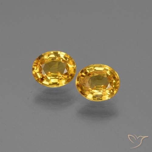1.44ctw Natural Laranja Dourado Profundo Safira, oval, VS