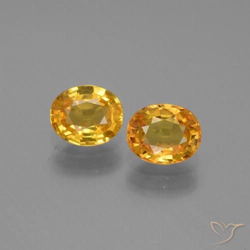 1.58ctw Natural Laranja Dourado Profundo Safira, oval, VS