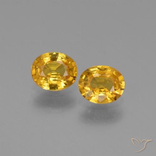 1.44ctw Natural Dourado Escuro Safira, oval, VS
