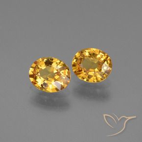 Pedras preciosas de Safira Laranja-Ouro natural de 1.42 ct, oval, VS