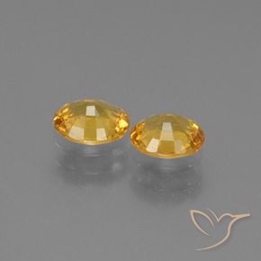 Pedras preciosas de Safira Laranja-Ouro natural de 1.42 ct, oval, VS