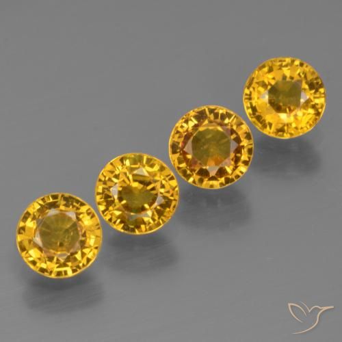 Pedras preciosas de Safira Mel amarelo natural de 2.37 ct, Redondo, VS