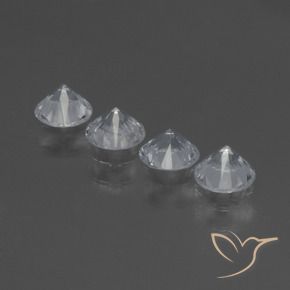 Pedras preciosas de Safira Branco claro natural de 1.37 ct, Redondo, VVS-VS