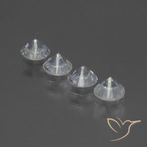 Pedras preciosas de Safira Branco claro natural de 1.39 ct, Redondo, VVS-VS