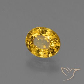 Safira Dourado Escuro Natural 0.73ct, oval, VS