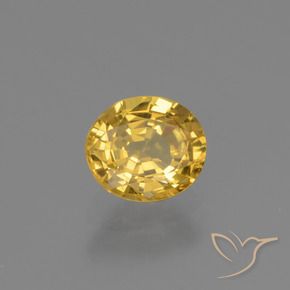 Safira Dourado Natural 0.73ct, oval, VS