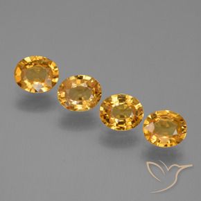 Pedras preciosas de Safira Laranja Dourado Profundo natural de 2.74 ct, oval, VVS-VS