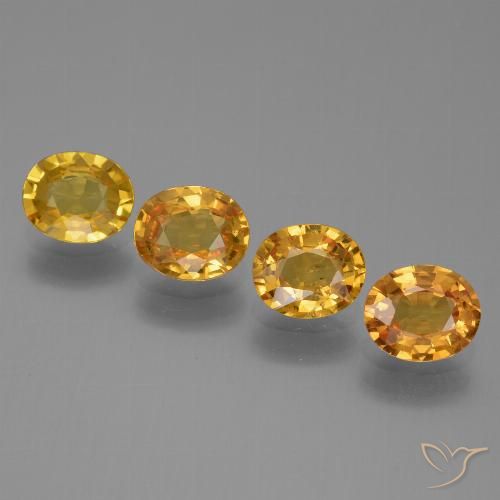 3.06ctw Natural Laranja escuro-dourado Safira, oval, VS