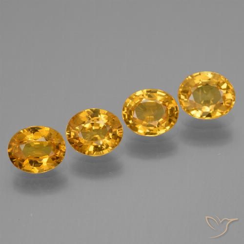 2.89ctw Natural Laranja escuro-dourado Safira, oval, VS