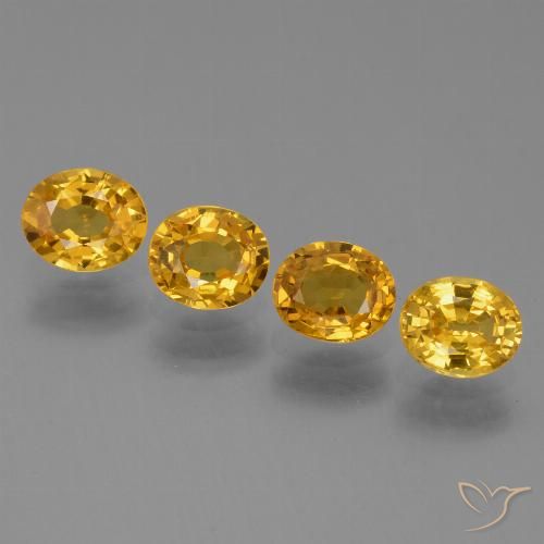 2.78ctw Natural Laranja escuro-dourado Safira, oval, VS