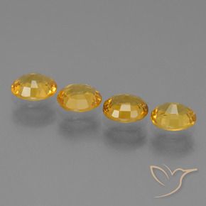 Pedras preciosas de Safira Laranja escuro-dourado natural de 2.78 ct, oval, VS