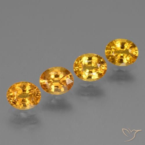 2.91ctw Natural Laranja escuro-dourado Safira, oval, VS
