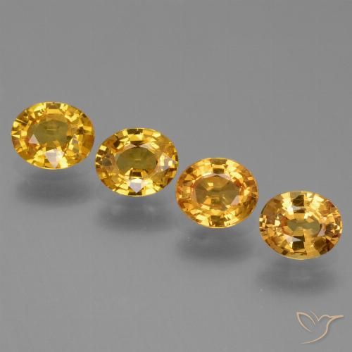 2.80ctw Natural Laranja escuro-dourado Safira, oval, VS