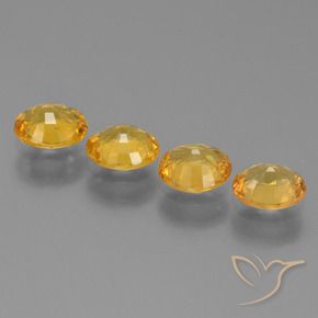 Pedras preciosas de Safira Laranja escuro-dourado natural de 2.80 ct, oval, VS