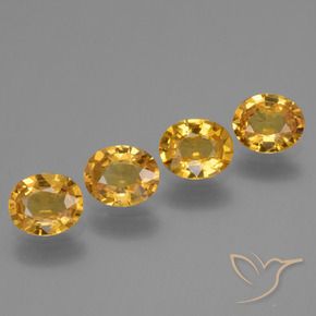 Pedras preciosas de Safira Dourado Escuro natural de 2.49 ct, oval, VS