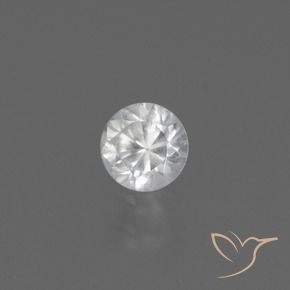 Safira Branco Natural 0.40ct, Redondo, VS