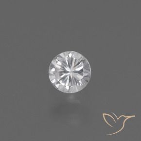 Safira Branco Natural 0.41ct, Redondo, VS