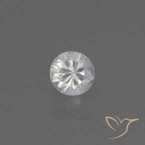Safira Branco Natural 0.39ct, Redondo, VS