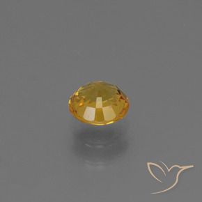 Safira Dourado Escuro Natural 0.84ct, Redondo, VVS-VS
