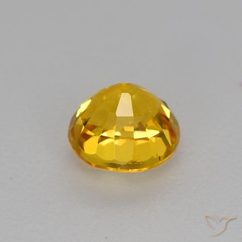 Safira Dourado Natural 0.73ct, Redondo, VS