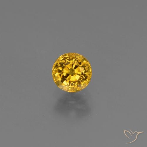 0.65ct Natural Dourado Safira, Redondo, VVS-VS