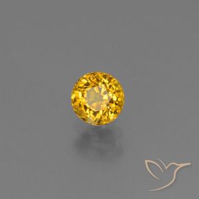 Safira Dourado Natural 0.65ct, Redondo, VVS-VS