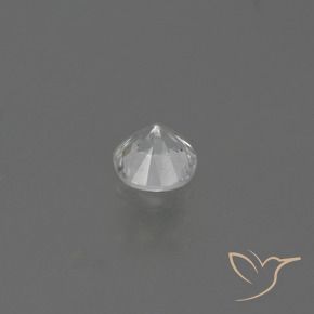 Safira Branco Natural 0.42ct, Redondo, VS