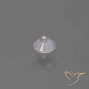 Safira Branco-rosa arroxeado Natural 0.34ct, Redondo, VS