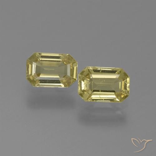 1.29ctw Natural amarelo médio Safira, Corte Octógono / Esmeralda, VS, Photo A