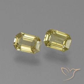 Pedras preciosas de Safira amarelo médio natural de 1.29 ct, Corte Octógono / Esmeralda, VS