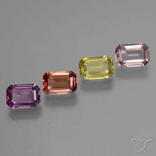 Pedras preciosas de Safira Multicolorido natural de 2.58 ct, Corte Octógono / Esmeralda, VVS-VS