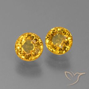 Pedras preciosas de Safira Dourado médio natural de 1.42 ct, Redondo, VS