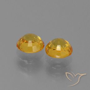 Pedras preciosas de Safira Dourado médio natural de 1.42 ct, Redondo, VS