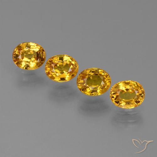 3.19ctw Natural Laranja-Ouro Safira, oval, VS