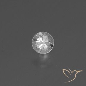 Safira Branco Natural 0.34ct, Redondo, VS