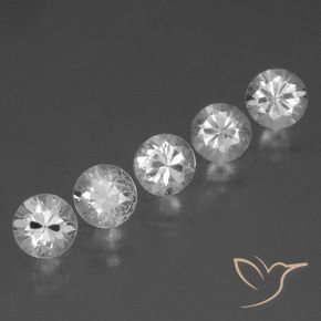 Pedras preciosas de Safira Branco natural de 1.92 ct, Redondo, VVS-VS