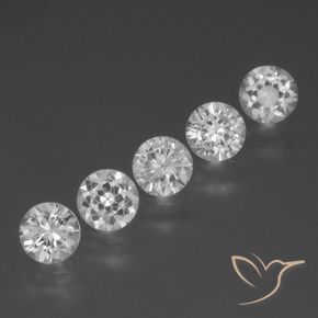 Pedras preciosas de Safira Branco natural de 1.86 ct, Redondo, VVS-VS