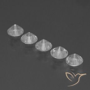 Pedras preciosas de Safira Branco natural de 1.86 ct, Redondo, VVS-VS