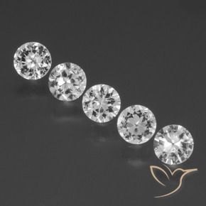 Pedras preciosas de Safira Branco natural de 1.57 ct, Redondo, VVS-VS