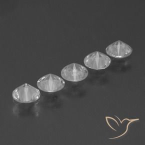 Pedras preciosas de Safira Branco natural de 1.57 ct, Redondo, VVS-VS