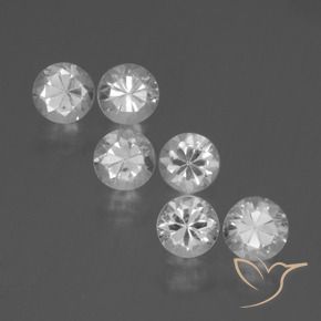 Pedras preciosas de Safira Branco natural de 2.35 ct, Redondo, VVS-VS