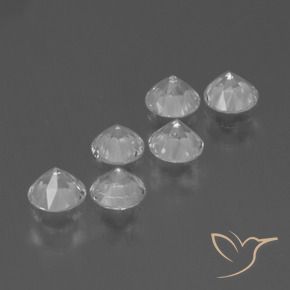 Pedras preciosas de Safira Branco natural de 2.35 ct, Redondo, VVS-VS
