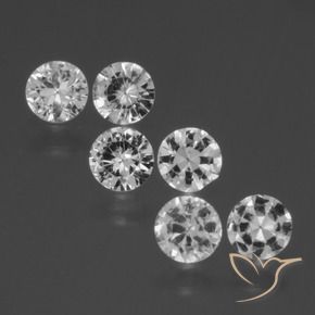 Pedras preciosas de Safira Branco natural de 2.07 ct, Redondo, VS