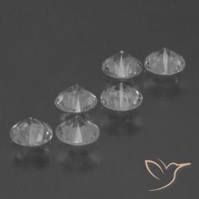 Pedras preciosas de Safira Branco natural de 2.07 ct, Redondo, VS
