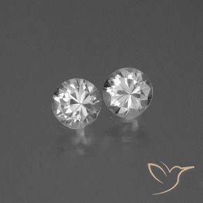 Pedras preciosas de Safira Branco natural de 0.74 ct, Redondo, VVS-VS