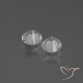 Pedras preciosas de Safira Branco natural de 0.74 ct, Redondo, VVS-VS