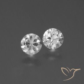 Pedras preciosas de Safira Branco natural de 0.82 ct, Redondo, VS