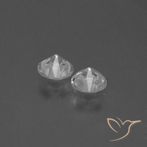 Pedras preciosas de Safira Branco natural de 0.82 ct, Redondo, VS