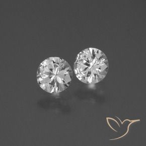 Pedras preciosas de Safira Branco natural de 0.76 ct, Redondo, VVS-VS